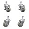 Service Caster 3.5 Inch SS Gray Polyurethane Swivel 1/2 Inch Threaded Stem Caster Brakes, 2PK SCC-SSTS20S3514-PPUB-TLB-121315-2-S2 - alternate 1